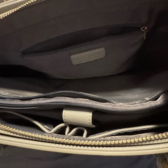 grey faux leather laptop purse/bag - Picture 2 of 15